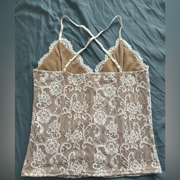 K. Jordan Ivory Lace Blouse/Top. Size Large - Picture 2 of 5